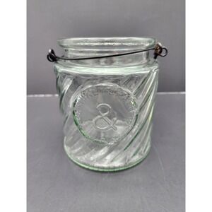 VTG DPS Glass Jar With metal wire Handle Genuine And Crafted